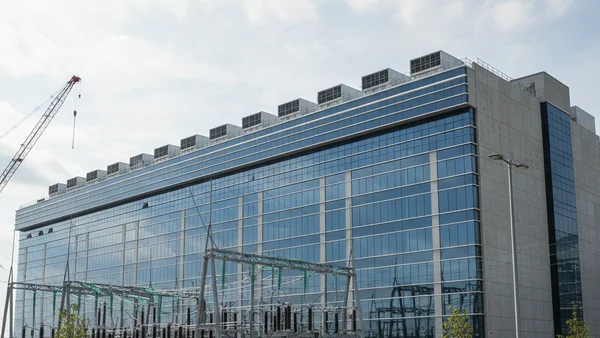 Alphabet headquarters with data center and AI infrastructure concept